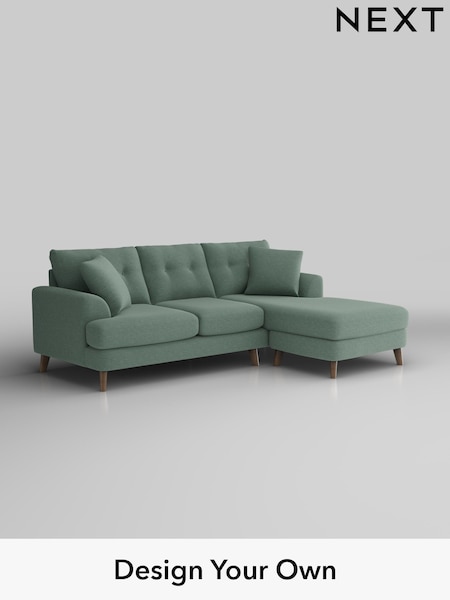 Fine Chenille Easy Clean/Light Forest Green Parker Buttoned Back (F49412) | £1,850