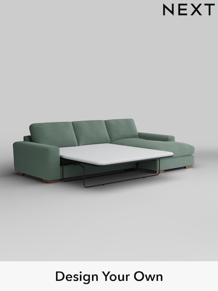 Fine Chenille Easy Clean/Light Forest Green Houghton Deep Relaxed Sit (F49414) | £2,825