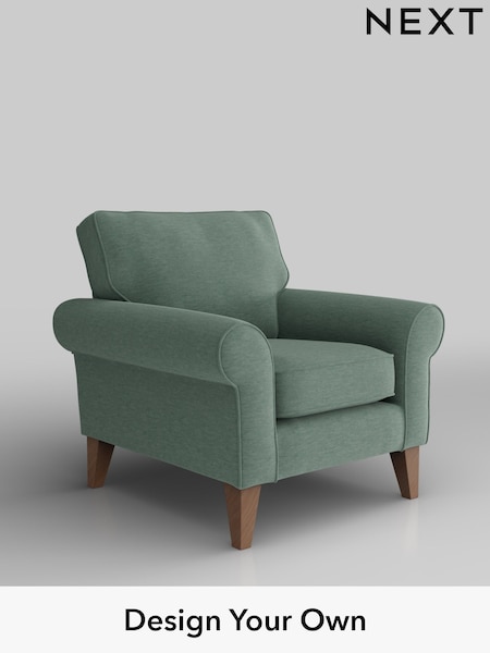 Fine Chenille Easy Clean/Light Forest Green Mallory (F49423) | £625