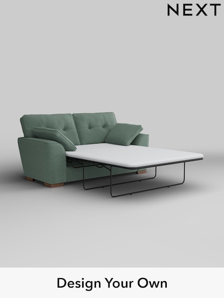 Fine Chenille Easy Clean/Light Forest Green Stamford Buttoned Back (F49445) | £1,399