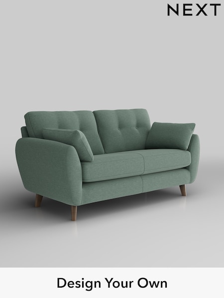 Fine Chenille Easy Clean/Light Forest Green Wilson Buttoned Back (F49455) | £950