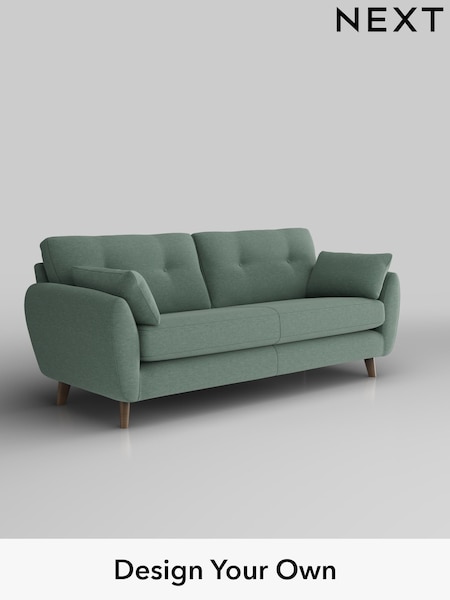 Fine Chenille Easy Clean/Light Forest Green Wilson Buttoned Back (F49455) | £1,150