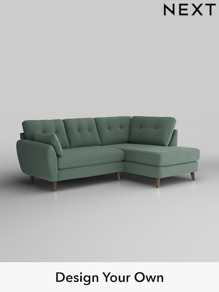 Fine Chenille Easy Clean/Light Forest Green Wilson Buttoned Back (F49455) | £1,675