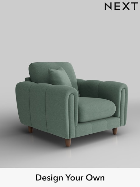 Fine Chenille Easy Clean/Light Forest Green Odella (F49462) | £875