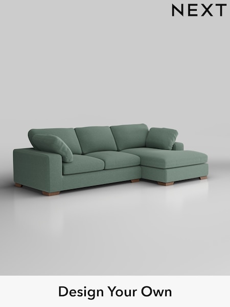 Fine Chenille Easy Clean/Light Forest Green N. Premium The Snuggle Grand (F49464) | £2,675