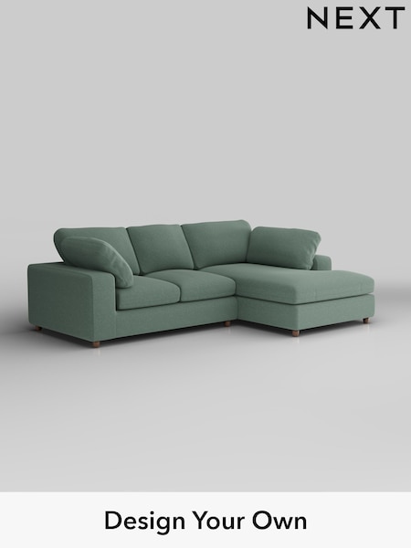 Fine Chenille Easy Clean/Light Forest Green N. Premium The Snuggle Grand (F49464) | £2,650