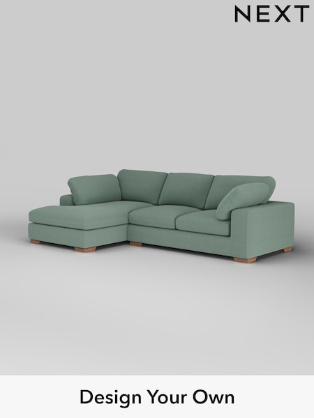 Fine Chenille Easy Clean/Light Forest Green N. Premium The Snuggle Grand (F49464) | £2,750