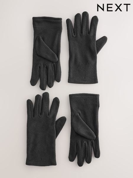 Black Fleece Gloves 2 Pack (F49499) | £10