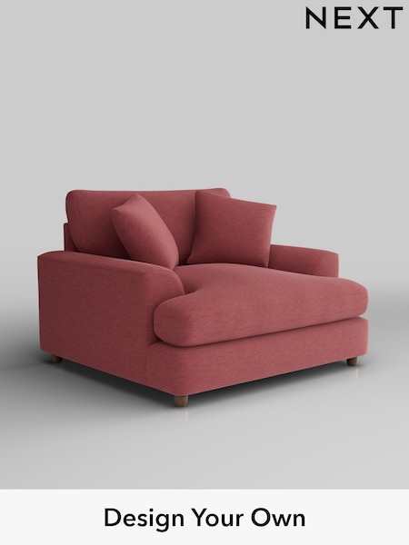 Fine Chenille Easy Clean/Mid Pink Parker Platform Grand Relaxed Sit (F49554) | £1,299