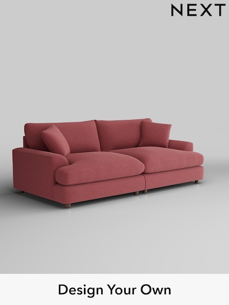 Fine Chenille Easy Clean/Mid Pink Parker Platform Grand Relaxed Sit (F49554) | £1,799