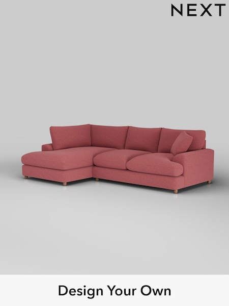 Fine Chenille Easy Clean/Mid Pink Parker Platform Grand Relaxed Sit (F49554) | £2,375