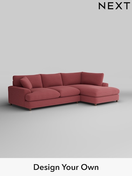 Fine Chenille Easy Clean/Mid Pink Parker Platform Grand Relaxed Sit (F49554) | £2,525