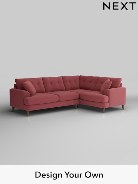 Fine Chenille Easy Clean/Mid Pink Parker Buttoned Back (F49562) | £2,375