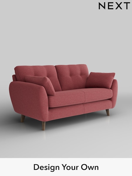 Fine Chenille Easy Clean/Mid Pink Wilson Buttoned Back (F49590) | £950