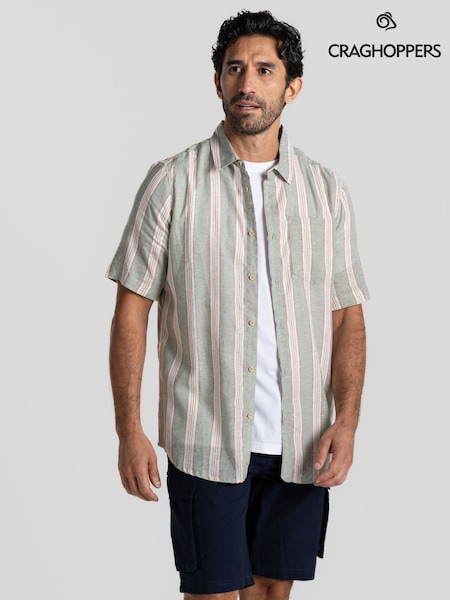 Craghoppers Green Argino Short Sleeve Shirt (F49703) | £70