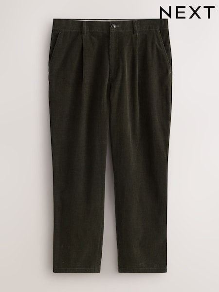 Green Relaxed Fit Corduroy Suit Trousers (F49752) | £50