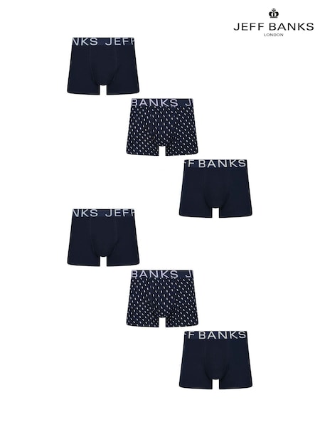Jeff Banks Blue Low Rise Fashion Dot Trunks (F49838) | £25