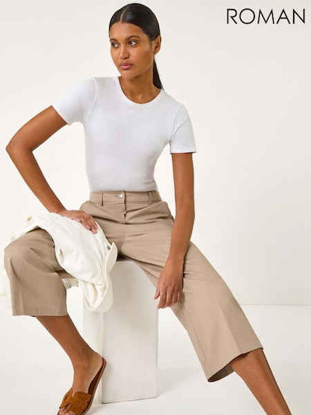 Roman Natural Culottes Trousers (F49914) | £40