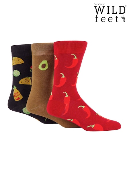 Wild Feet Black Mexican Crew Socks (F50017) | £12