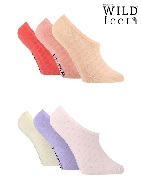 Wild Feet Natural cream Low Cut No Show Mesh Liners Trainers Socks 6 Pack (F50078) | £16