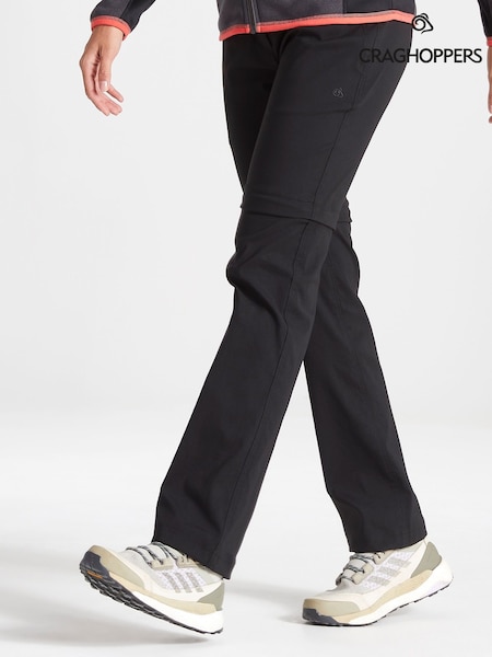 Craghoppers Kiwi Pro Convertible Black Trousers (F50188) | £55