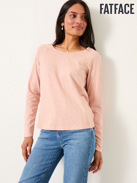 FatFace Ava Rose Pink Long Sleeve T Shirt (F50236) | £28