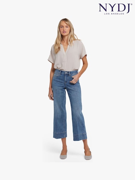 NYDJ Blue Teresa Wide Leg Ankle Jeans (F50295) | £130