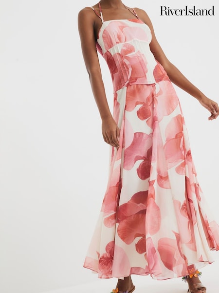 River Island Pink Swing Skirt Dress (F50301) | £80