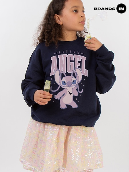 Brands In Blue Girls Disney Lilo and Stitch Little Angel Sweatshirt (F50382) | £25