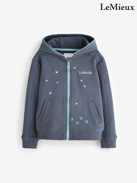 LeMieux Blue Mini Charlie Zip Through Dusk Hoodie (F50464) | £35