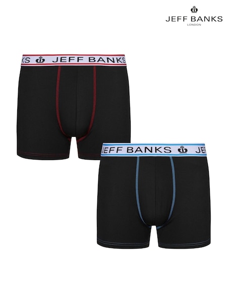 Jeff Banks Black Sports Trunks 2 Pack (F50471) | £12