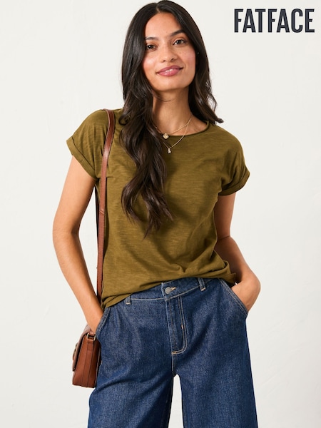 FatFace Ivy Olive Green T-Shirt (F50556) | £25