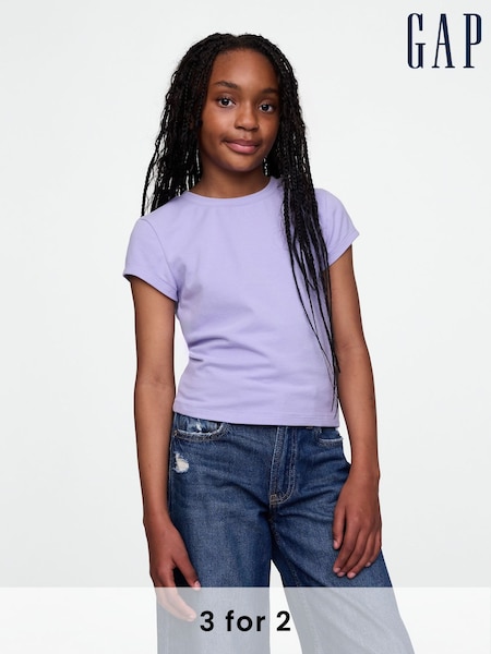Gap Purple Short Sleeve Crew Neck T-Shirt (4-13yrs) (F50569) | £10