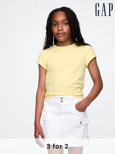Gap Yellow Short Sleeve Crew Neck T-Shirt (4-13yrs) (F50573) | £10