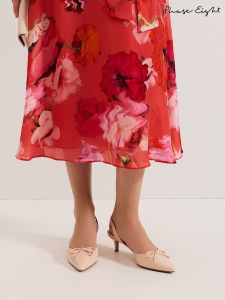 Phase Eight Pink Bow Kitten Heels (F50618) | £99