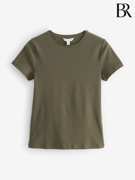 Banana Republic Khaki Green Refined T-Shirt (F50635) | £30