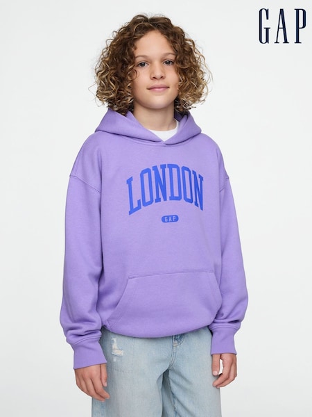 Gap Purple London Vintage Fleece-Lined Hoodie (4-13yrs) (F50664) | £20