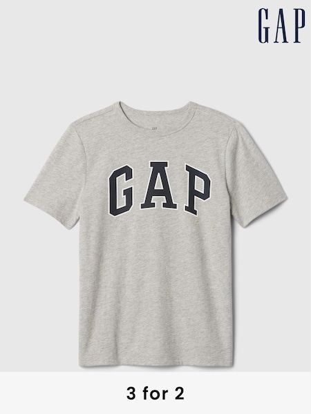 Gap Grey Logo Short Sleeve Crew Neck T-Shirt (4-13yrs) (F50669) | £10