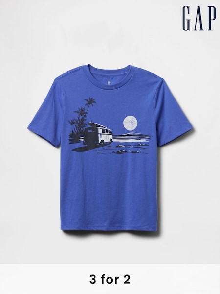 Gap Blue Graphic T-Shirt (4-13yrs) (F50688) | £10