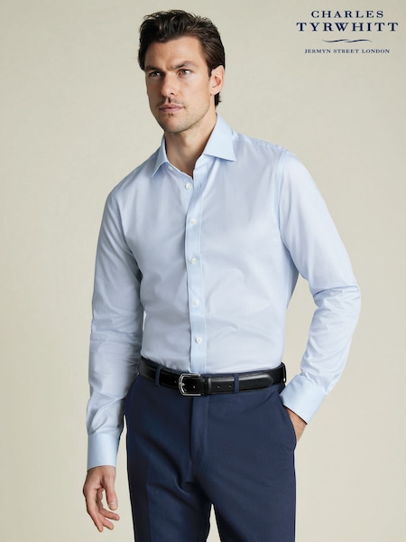 Charles Tyrwhitt Blue Classic Fit Egyptian 100% Cotton Stripe Shirt (F50706) | £75