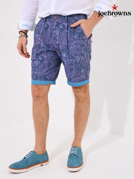 Joe Browns Purple Paisley Print Summer Shorts (F50801) | £45
