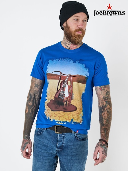 Joe Browns Blue Melting Guitar Graphic 100% Cotton T-Shirt (F50803) | £29
