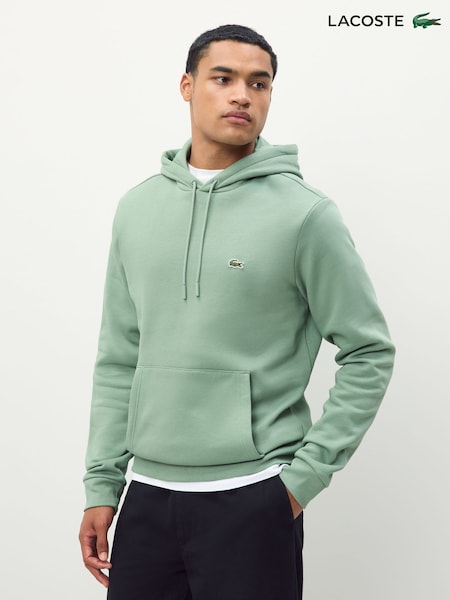 Lacoste Green Brushed Fleece Hoodie (F50863) | £120