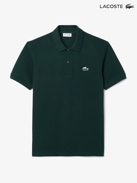 Lacoste Green Classic Fit Landscape Crocodile Polo Shirt (F50900) | £105