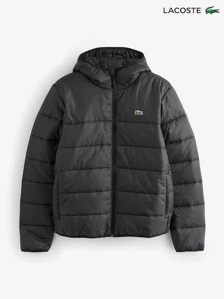 Lacoste Black Lightweight Colourblock Puffer Jacket (F50902) | £200