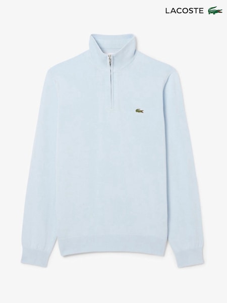 Lacoste Regular Fit Blue High Zipped Neck Sweater (F51006) | £130