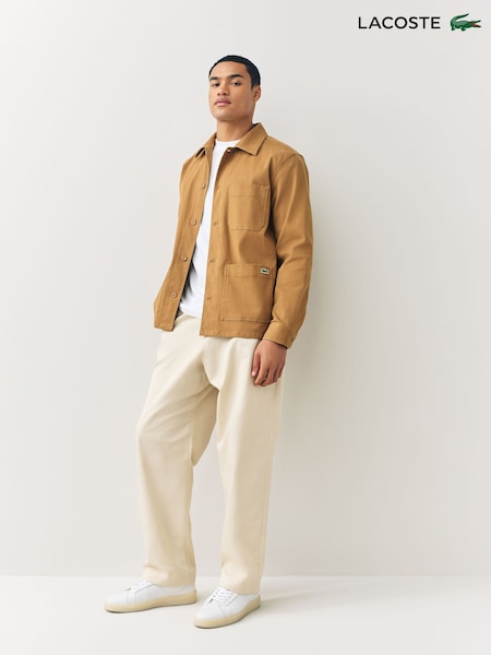 Lacoste Brown Woven Overshirt (F51082) | £160