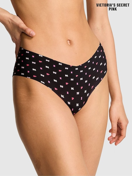 Victoria's Secret PINK Black Pink Print Cheeky No Show Cheeky Knickers (F51216) | £9