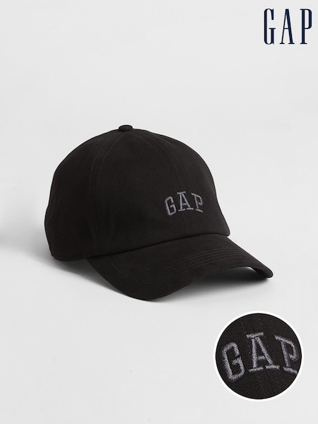 Gap Black Adult 100% Cotton Logo Baseball Cap (F51241) | £15