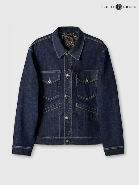 Pretty Green Blue Parthian Denim Jacket (F51263) | £120